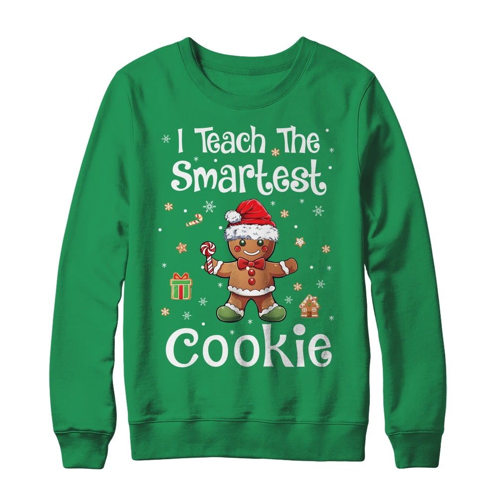 I Teach The Smartest Cookies Christmas Gingerbread Santa Hat Shirt & Sweatshirt | siriusteestore