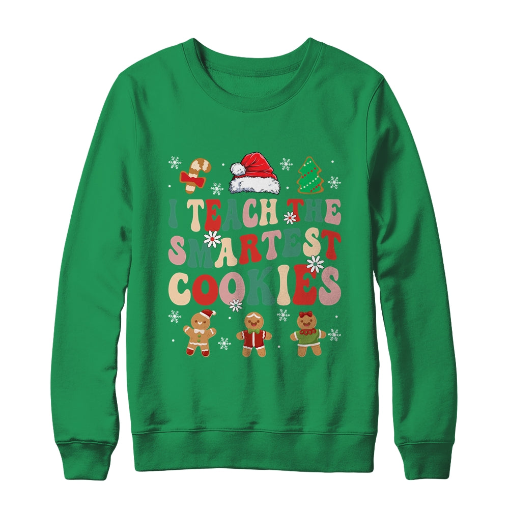 I Teach The Smartest Cookies Christmas Xmas Teacher Groovy Shirt & Sweatshirt | siriusteestore