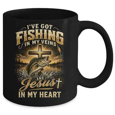 I'Ve Got Fishing In My Veins Jesus In My Heart Christian Men Mug | siriusteestore