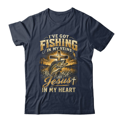 I'Ve Got Fishing In My Veins Jesus In My Heart Christian Men Shirt & Hoodie | siriusteestore