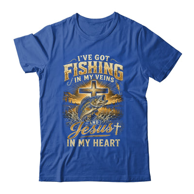 I'Ve Got Fishing In My Veins Jesus In My Heart Christian Men Shirt & Hoodie | siriusteestore
