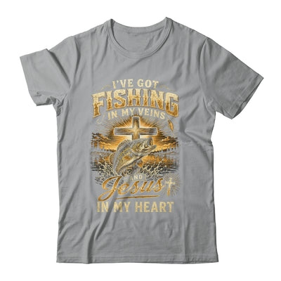 I'Ve Got Fishing In My Veins Jesus In My Heart Christian Men Shirt & Hoodie | siriusteestore