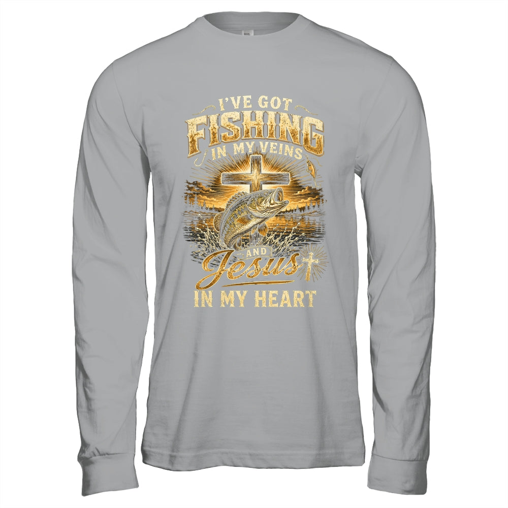 I'Ve Got Fishing In My Veins Jesus In My Heart Christian Men Shirt & Hoodie | siriusteestore