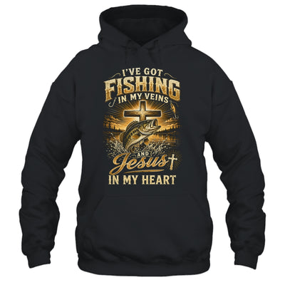 I'Ve Got Fishing In My Veins Jesus In My Heart Christian Men Shirt & Hoodie | siriusteestore