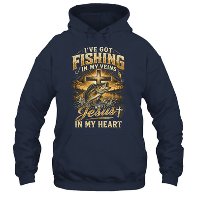 I'Ve Got Fishing In My Veins Jesus In My Heart Christian Men Shirt & Hoodie | siriusteestore