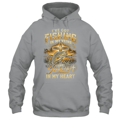 I'Ve Got Fishing In My Veins Jesus In My Heart Christian Men Shirt & Hoodie | siriusteestore