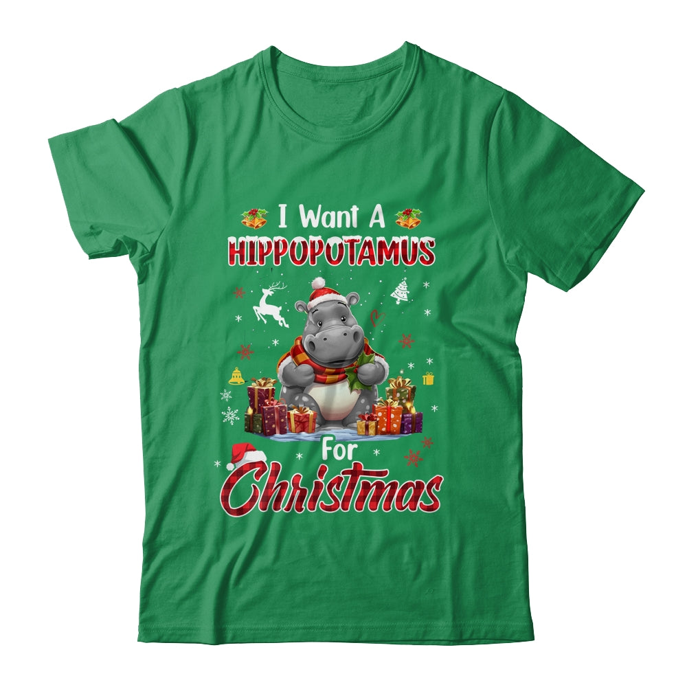 I Want A Hippopotamus For Christmas Hippo Candy Santa Shirt & Sweatshirt | siriusteestore