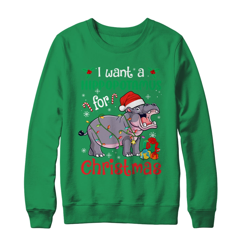 I Want A Hippopotamus For Christmas Xmas Hippo Kid Women Shirt & Sweatshirt | siriusteestore