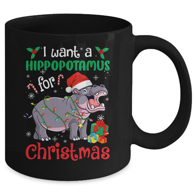 I Want A Hippopotamus For Christmas Xmas Hippo Kid Women Mug | siriusteestore