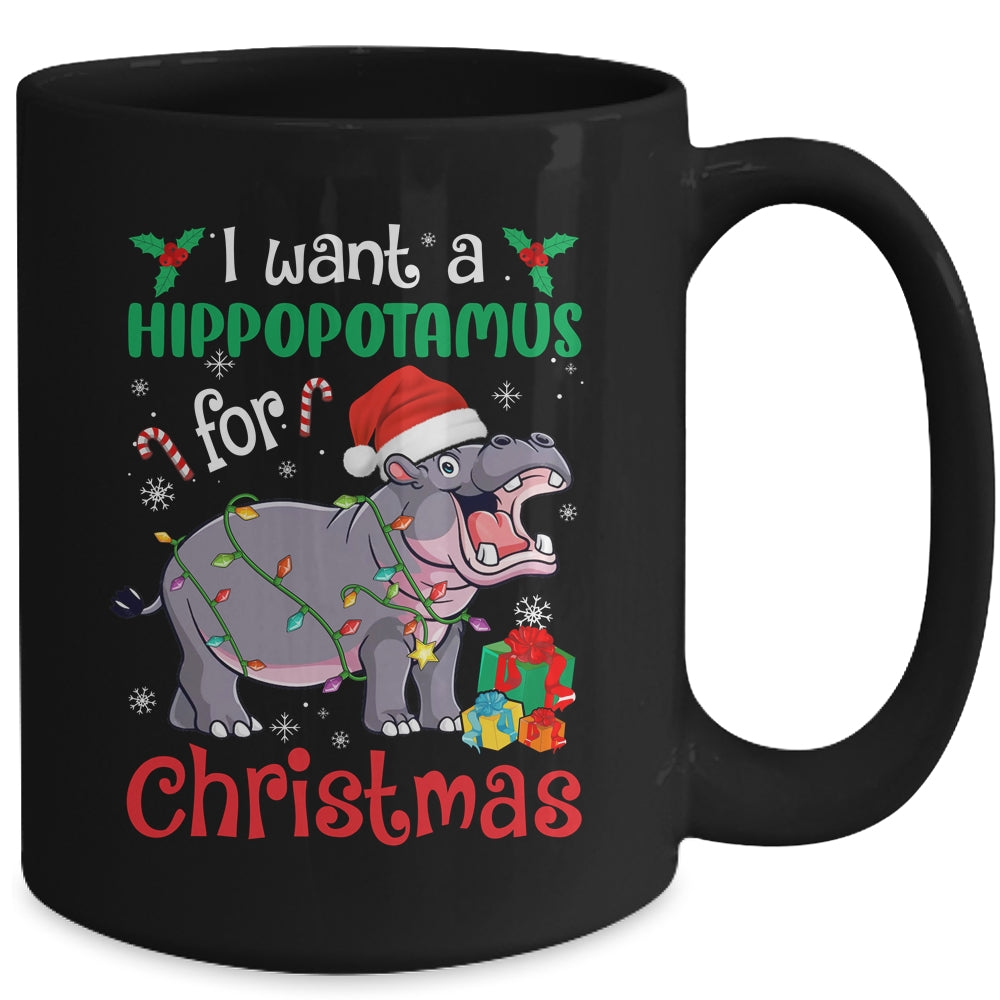 I Want A Hippopotamus For Christmas Xmas Hippo Kid Women Mug | siriusteestore