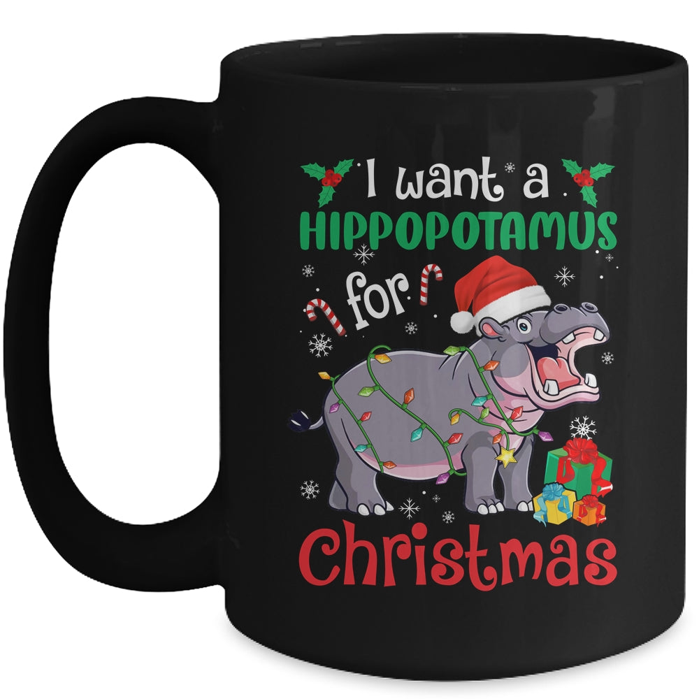 I Want A Hippopotamus For Christmas Xmas Hippo Kid Women Mug | siriusteestore