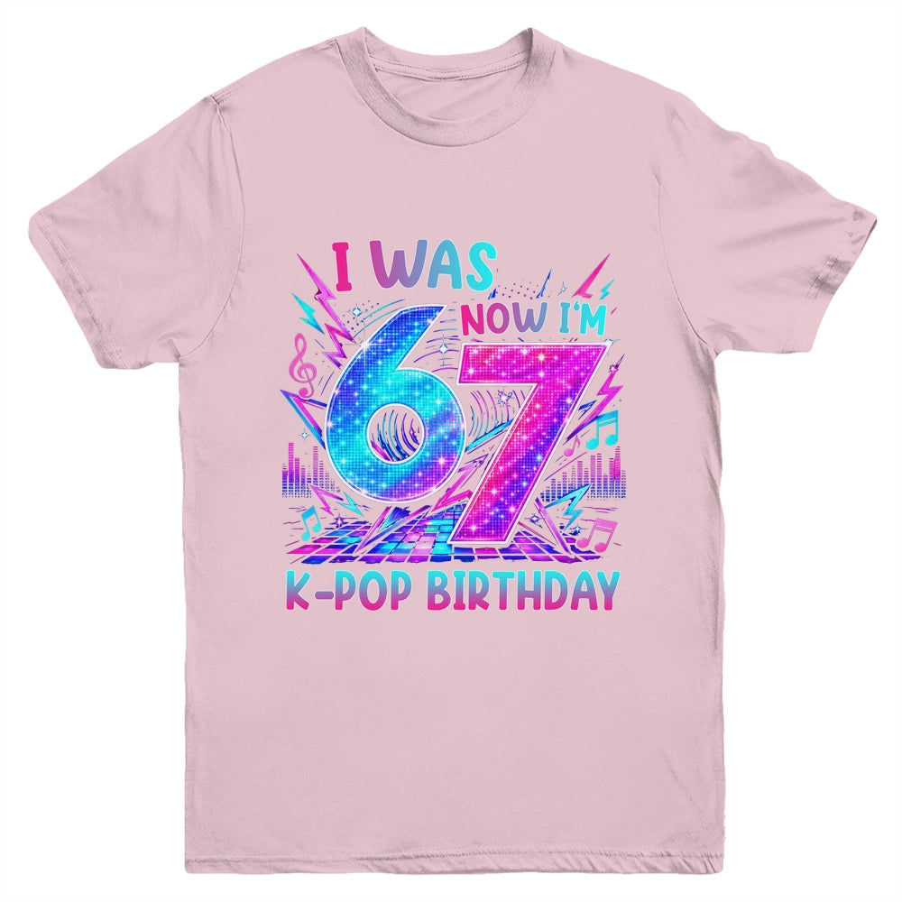 I Was 6 Now I'M 7 Kpop Birthday Girl Gifts For Kids Girls Youth Shirt | siriusteestore