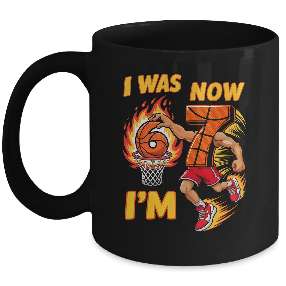I Was 6 Now I'm 7 Basketball 6 7 Meme Birthday Boy Funny Mug | siriusteestore
