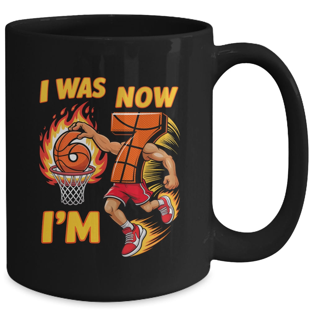 I Was 6 Now I'm 7 Basketball 6 7 Meme Birthday Boy Funny Mug | siriusteestore
