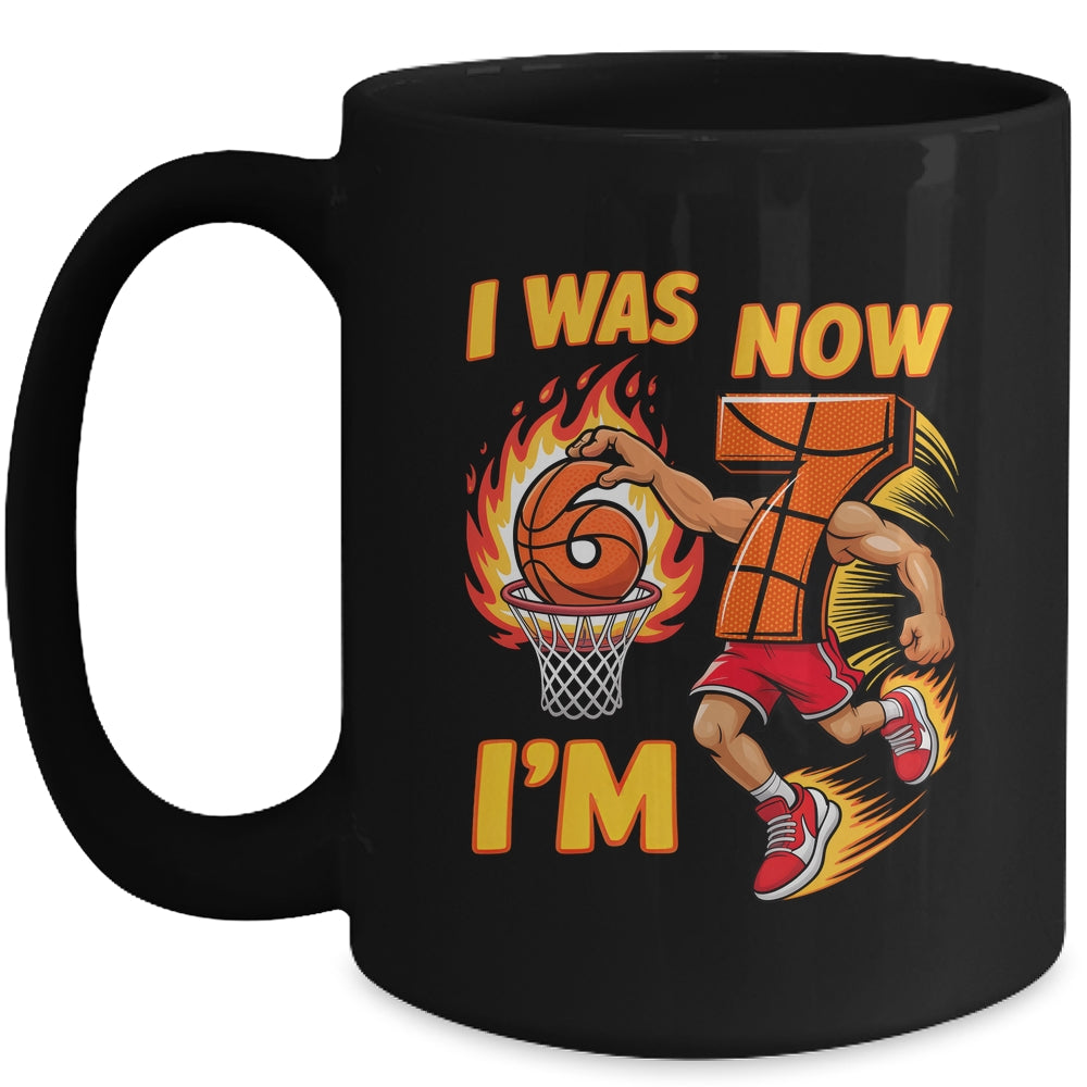 I Was 6 Now I'm 7 Basketball 6 7 Meme Birthday Boy Funny Mug | siriusteestore