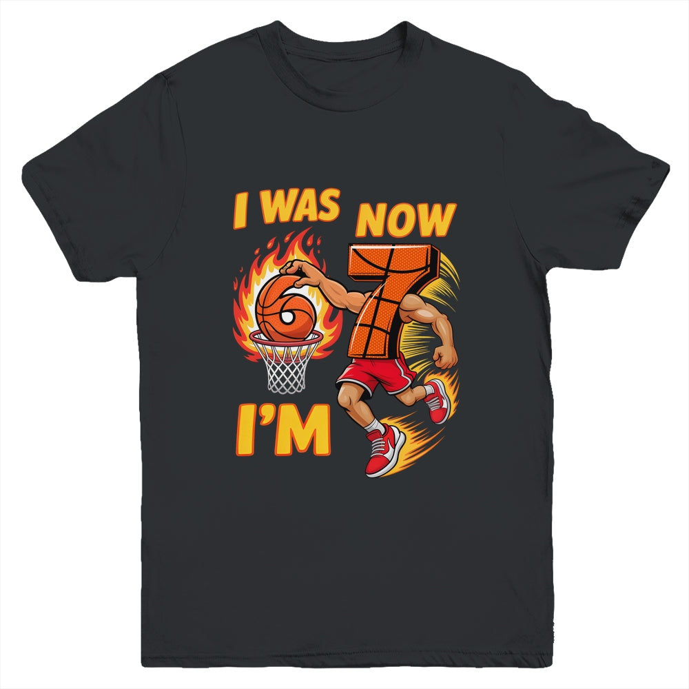 I Was 6 Now I'm 7 Basketball 6 7 Meme Birthday Boy Funny Youth Shirt | siriusteestore