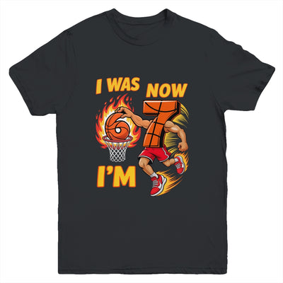 I Was 6 Now I'm 7 Basketball 6 7 Meme Birthday Boy Funny Youth Shirt | siriusteestore