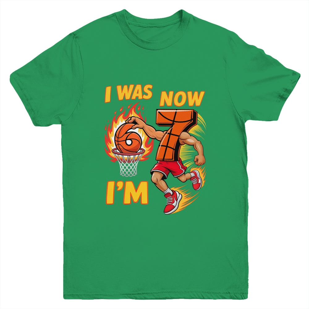 I Was 6 Now I'm 7 Basketball 6 7 Meme Birthday Boy Funny Youth Shirt | siriusteestore