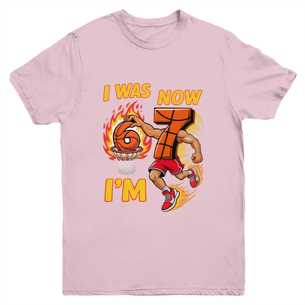 I Was 6 Now I'm 7 Basketball 6 7 Meme Birthday Boy Funny Youth Shirt | siriusteestore
