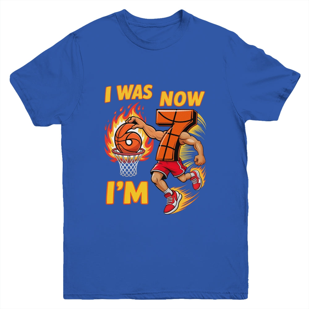 I Was 6 Now I'm 7 Basketball 6 7 Meme Birthday Boy Funny Youth Shirt | siriusteestore
