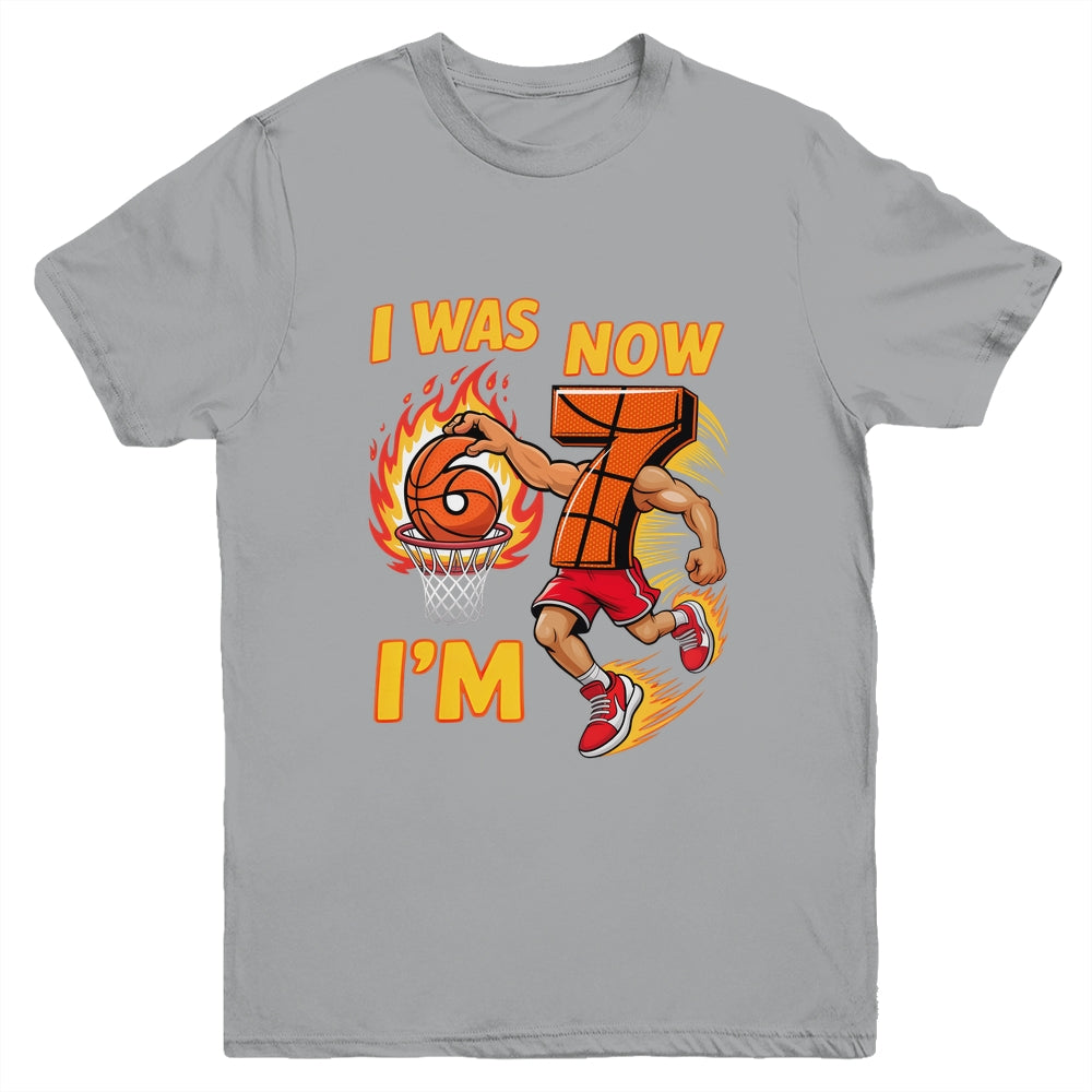 I Was 6 Now I'm 7 Basketball 6 7 Meme Birthday Boy Funny Youth Shirt | siriusteestore