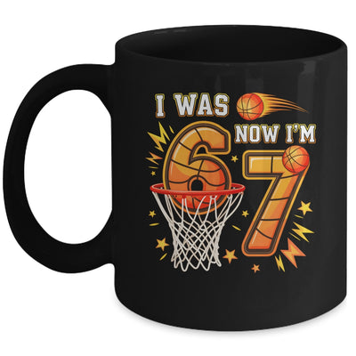 I Was 6 Now I'm 7 Birthday Boy Basketball Funny 6 7 Meme Kid Mug | siriusteestore