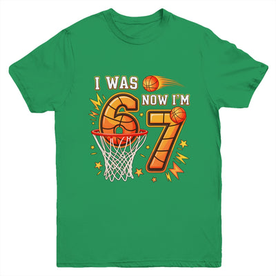 I Was 6 Now I'm 7 Birthday Boy Basketball Funny 6 7 Meme Kid Youth Shirt | siriusteestore