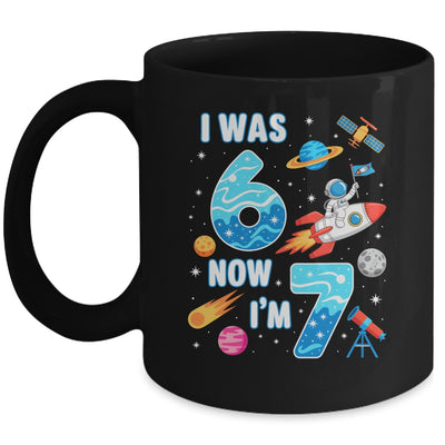 I Was 6 Now I’m 7 Funny 67 Meme 7th Birthday Astronaut Boy Mug | siriusteestore