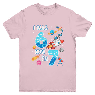 I Was 6 Now I’m 7 Funny 67 Meme 7th Birthday Astronaut Boy Youth Shirt | siriusteestore