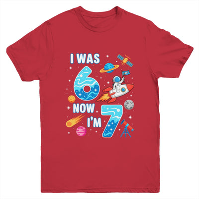 I Was 6 Now I’m 7 Funny 67 Meme 7th Birthday Astronaut Boy Youth Shirt | siriusteestore