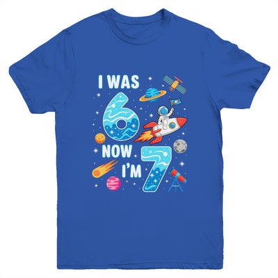 I Was 6 Now I’m 7 Funny 67 Meme 7th Birthday Astronaut Boy Youth Shirt | siriusteestore