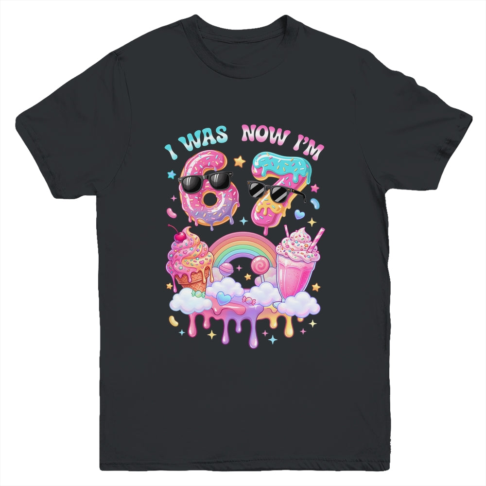 I Was 6 Now I'm 7 Ice Cream Dripping 67 Meme Kids Birthday Youth Shirt | siriusteestore