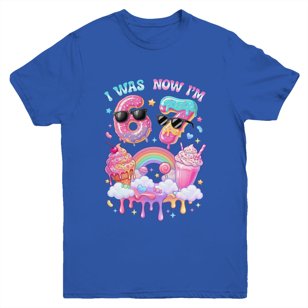 I Was 6 Now I'm 7 Ice Cream Dripping 67 Meme Kids Birthday Youth Shirt | siriusteestore