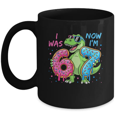 I Was Six Now I'm Seven Dinosaur 67 Meme 7th Birthday Mug | siriusteestore