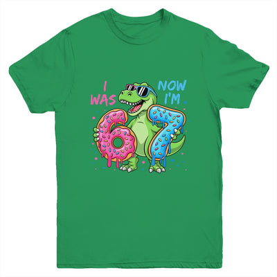 I Was Six Now I'm Seven Dinosaur 67 Meme 7th Birthday Youth Shirt | siriusteestore