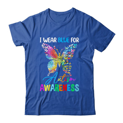 I Wear Blue For Autism Awareness Month Butterfly Women Kids Shirt & Tank Top | siriusteestore