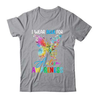 I Wear Blue For Autism Awareness Month Butterfly Women Kids Shirt & Tank Top | siriusteestore