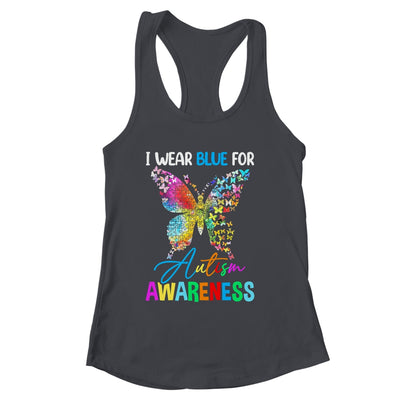 I Wear Blue For Autism Awareness Month Butterfly Women Kids Shirt & Tank Top | siriusteestore
