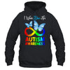 I Wear Blue For Autism Awareness Month Infinity Butterfly Shirt & Tank Top | siriusteestore