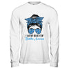 I Wear Blue For Diabetes Awareness Leopard Messy Bun Hair Shirt & Hoodie | siriusteestore