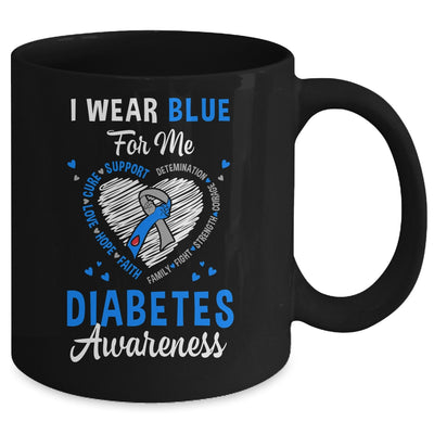 I Wear Blue For Me Type 1 Diabetes Awareness Month Warrior Mug | siriusteestore