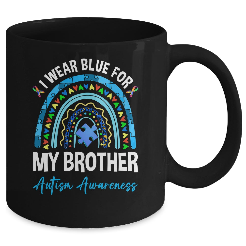 I Wear Blue For My Brother Autism Awareness Matching Family Mug | siriusteestore