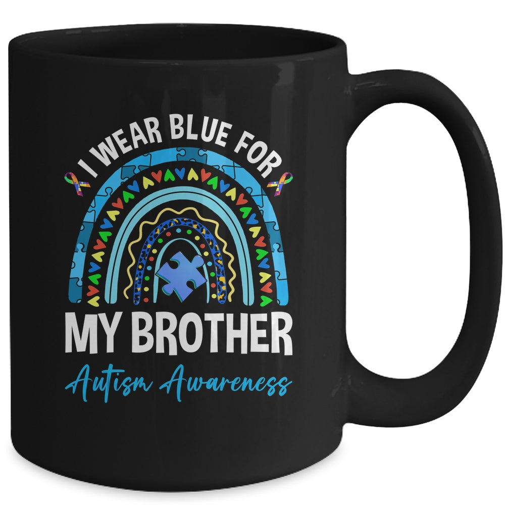 I Wear Blue For My Brother Autism Awareness Matching Family Mug | siriusteestore