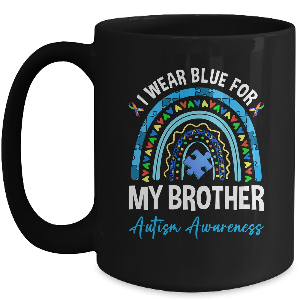 I Wear Blue For My Brother Autism Awareness Matching Family Mug | siriusteestore