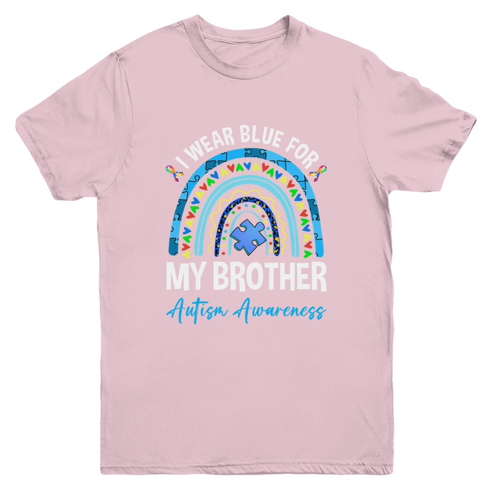 I Wear Blue For My Brother Autism Awareness Matching Family Youth Shirt | siriusteestore