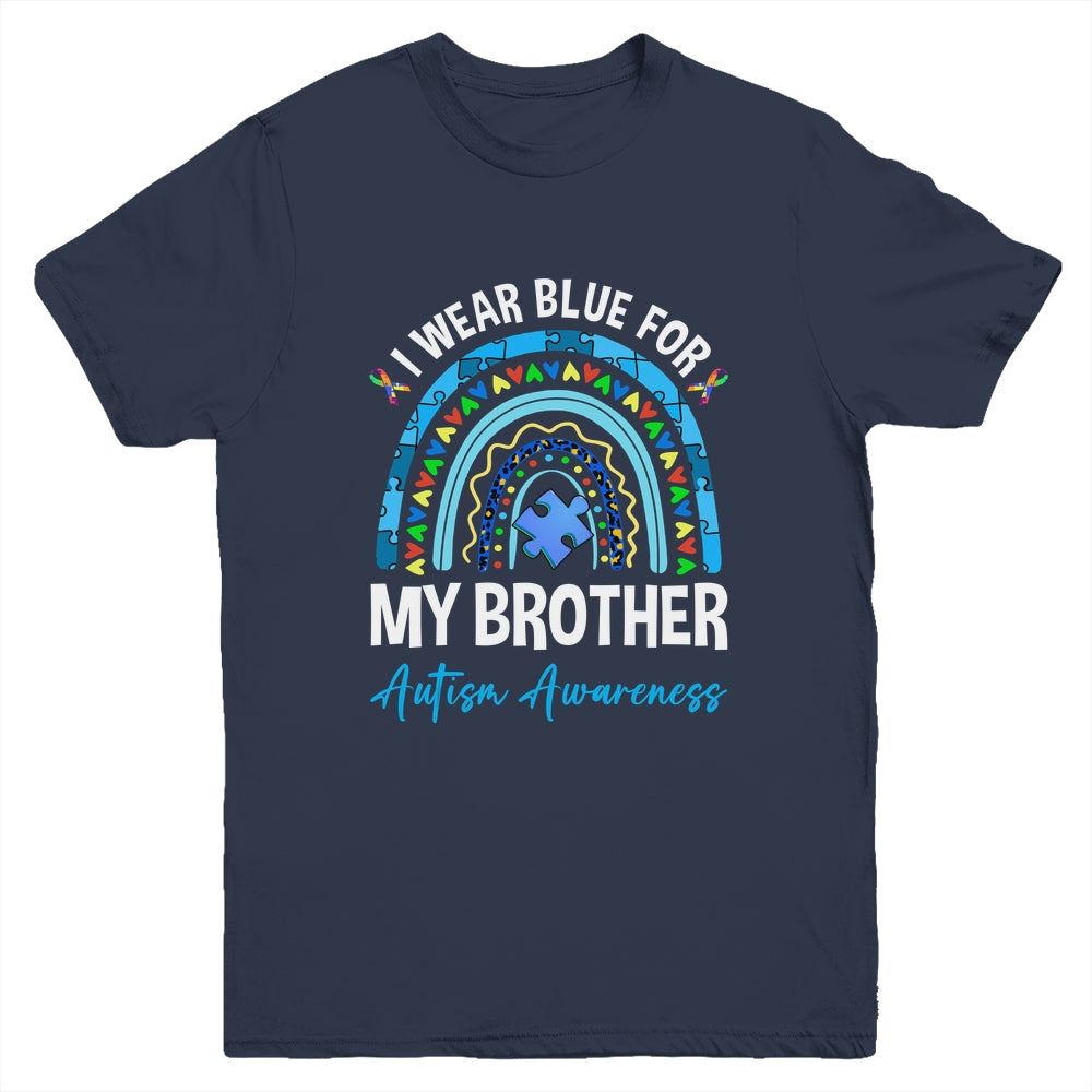 I Wear Blue For My Brother Autism Awareness Matching Family Youth Shirt | siriusteestore