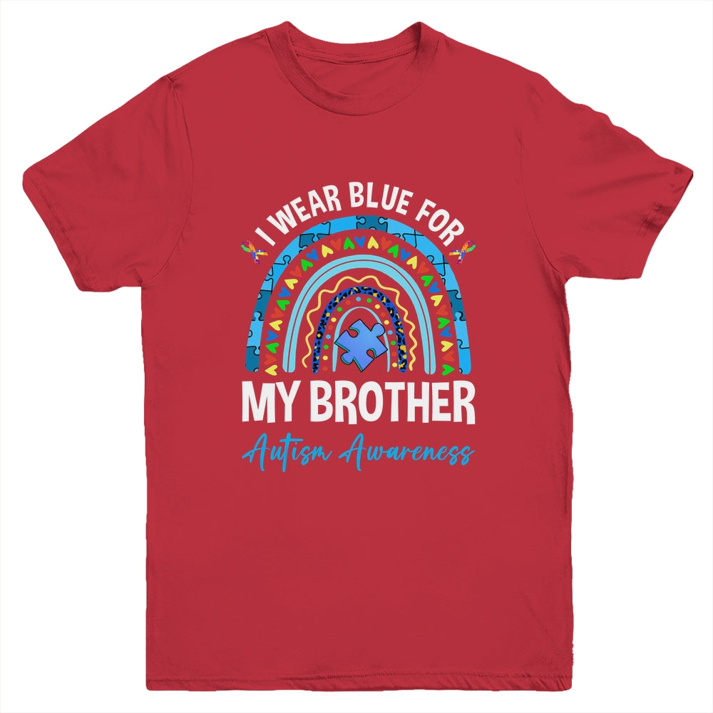 I Wear Blue For My Brother Autism Awareness Matching Family Youth Shirt | siriusteestore