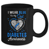 I Wear Blue For My Dad Type 1 Diabetes Awareness Month Warrior Mug | siriusteestore