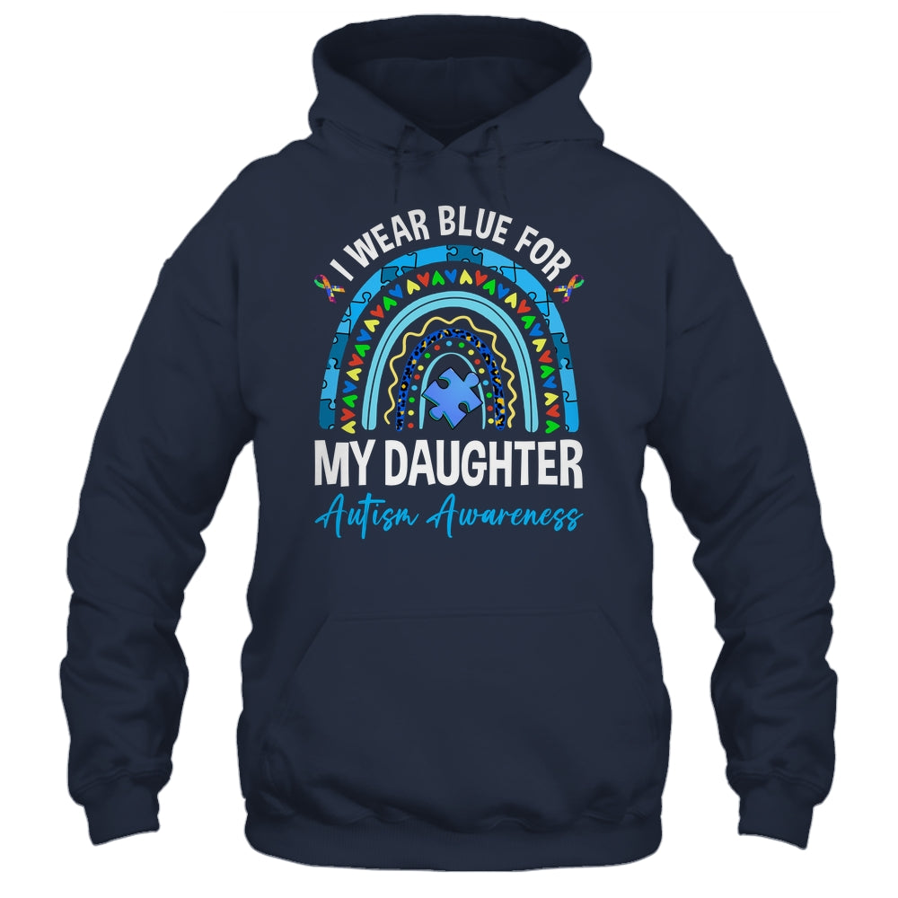 I Wear Blue For My Daughter Autism Awareness Matching Family Shirt & Hoodie | siriusteestore