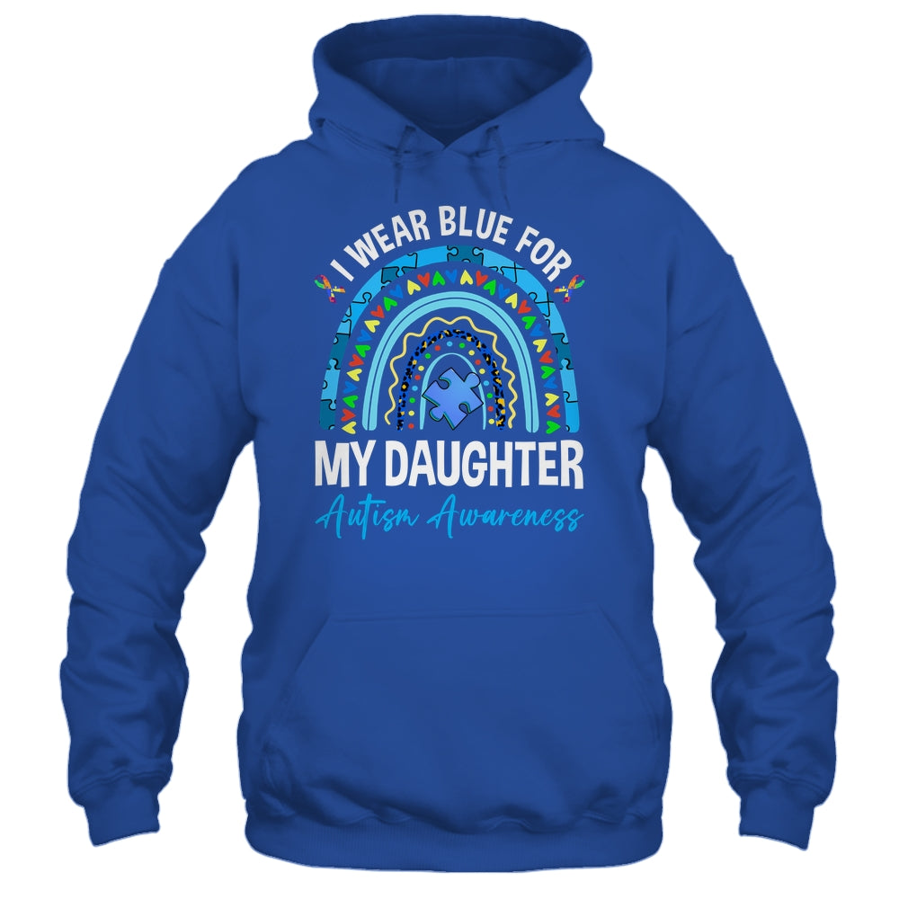 I Wear Blue For My Daughter Autism Awareness Matching Family Shirt & Hoodie | siriusteestore